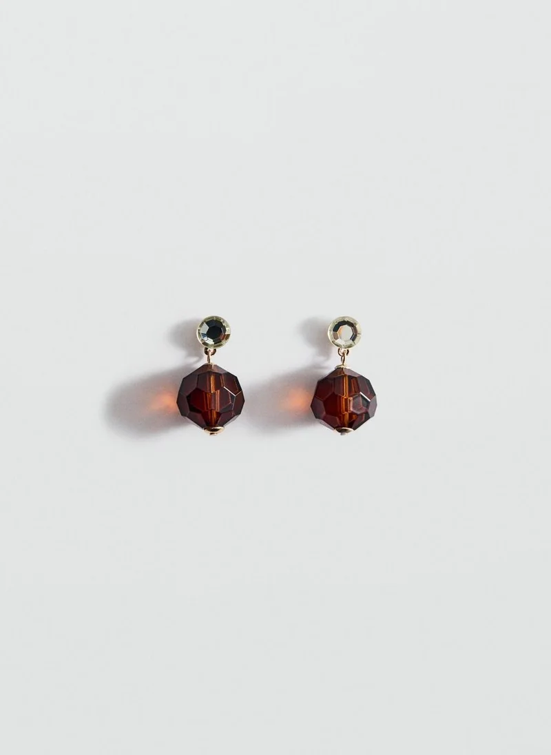 MANGO Combined bead earrings